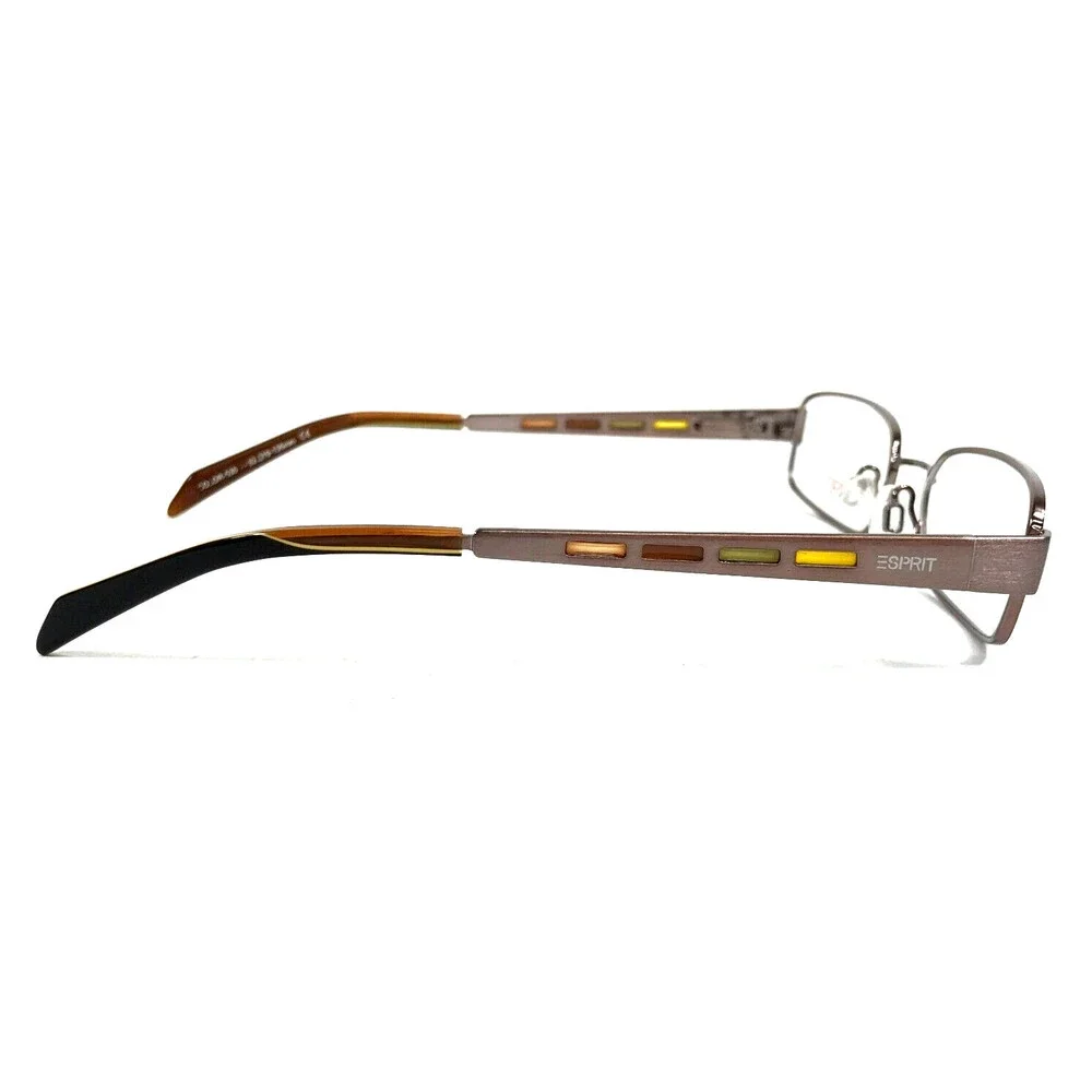 Esprit Eyeglasses Frames ET9374 535 Copper Brown Rectangle Full Rim 52-19-135